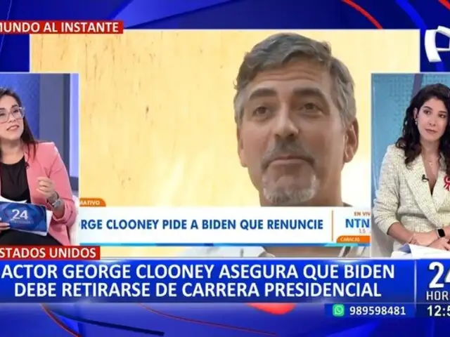 EE.UU: George Clooney pide que Biden se retire de la carrera presidencial