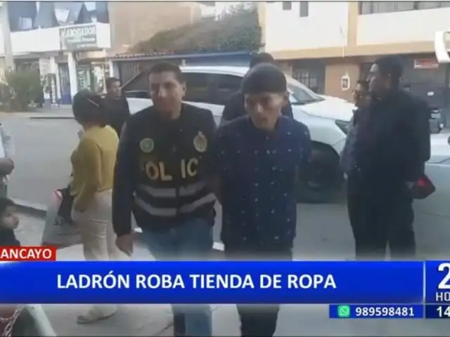 Huancayo: Capturan a delincuente que robó prendas y calzado en tienda de ropa