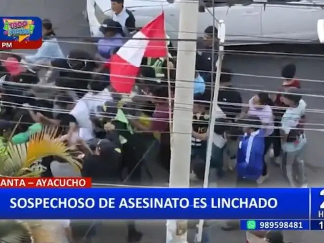 Ayacucho: Vecinos agarran a golpes a presunto asesino