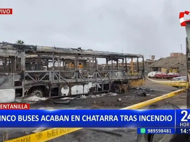Ventanilla: cinco buses de transporte público acaban en chatarra tras incendio