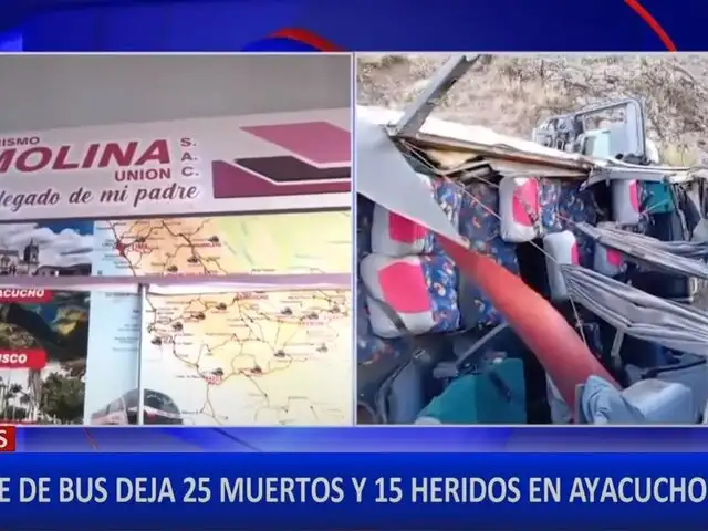 Familias en incertidumbre tras accidente de bus de Molina Unión SAC en Ayacucho