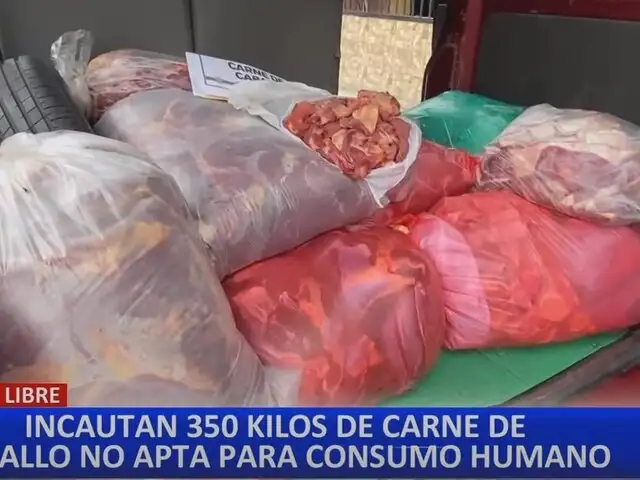 Incautan 350 kg de carne de caballo no apta para consumo humano en Breña