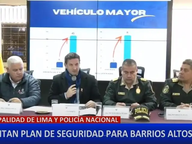 Municipio de Lima y PNP lanzan plan estratégico para reducir delincuencia en Barrios Altos