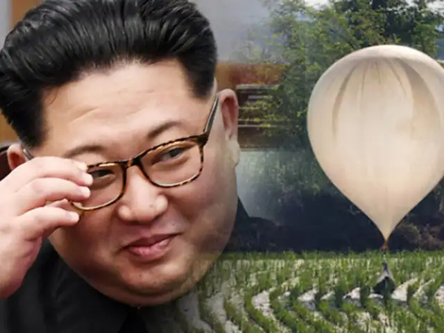 Norcorea envía globos con basura a territorio de Corea del Sur, alertó el Ejército surcoreano