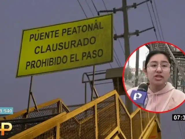 Av. Alfredo Mendiola: piden retiro de puente clausurado hace 10 años porque ha sido tomado por gente de mal vivir