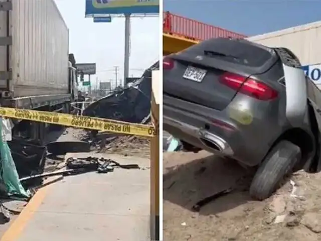 Excesiva velocidad: choque entre auto y camión deja un muerto y dos heridos en la Panamericana Sur