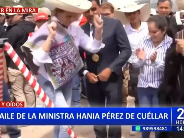 El baile de Hania Pérez de Cuellar: Ministra de Vivienda mostró sus mejores pasos en Cajamarca