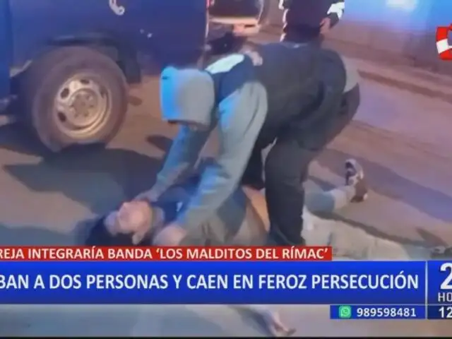Capturan a pareja que asaltó a jóvenes cerca a la  Municipalidad de Los Olivos