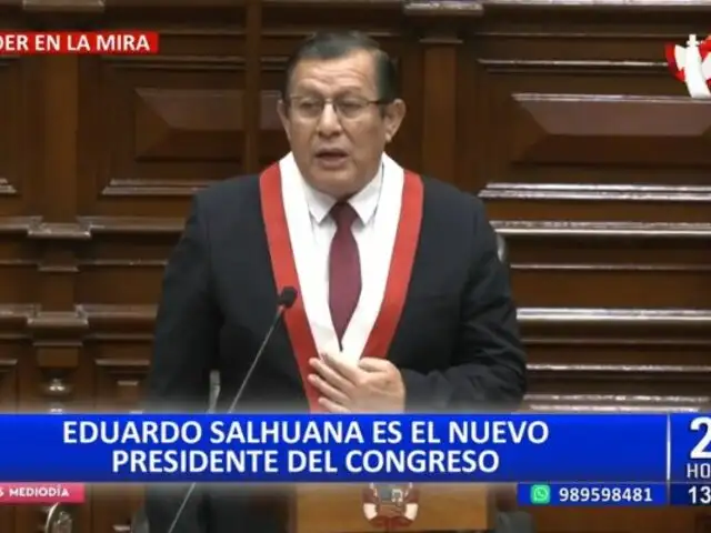 Eduardo Salhuana, nuevo presidente del Congreso: "Esta Mesa Directiva extiende su mano a todos"