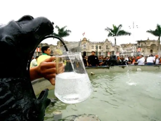 Más de 200 litros de pisco brotarán de la pileta de la Plaza de Armas de Lima