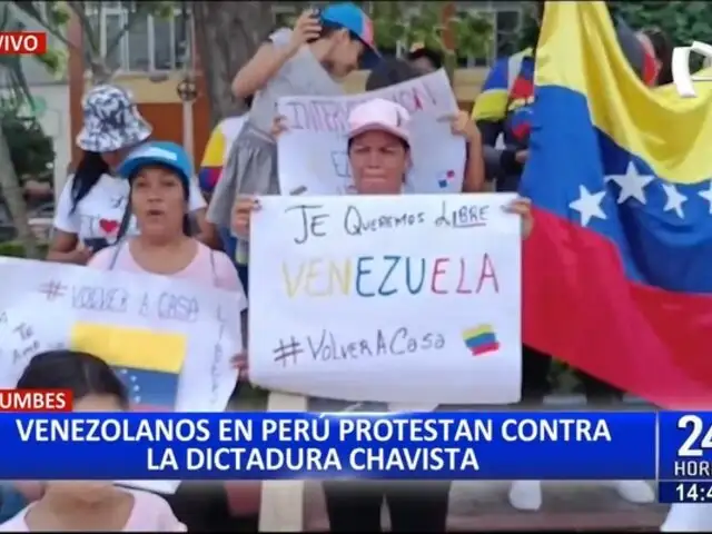 Venezolanos en Tumbes exigen intervención internacional para poner fin al régimen de Maduro