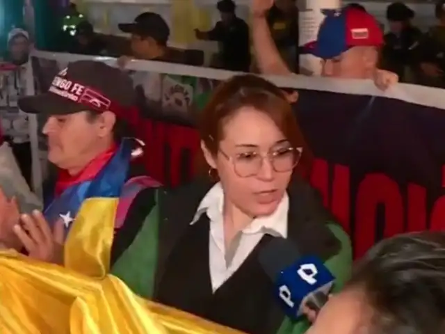 Cercado de Lima: venezolanos hacen vigilia en exteriores de embajada y exigen libertad para su país