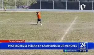 Profesores se agarran a golpes durante campeonato escolar en Chanchamayo