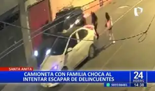 Santa Anita: Camioneta choca con vehículo al intentar escapar de delincuentes