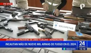 En lo que va del 2024: Sucamec incautó más de 9 mil armas de fuego a nivel nacional