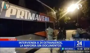 Intervienen bus interprovincial con 24 ciudadanos extranjeros sin documentos en regla en Tumbes