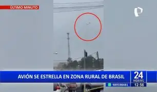 ¡De terror! Avión repleto de pasajeros se estrella en zona rural de Brasil