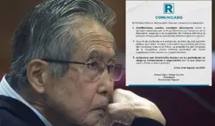 Alberto Fujimori: Renovación Popular critica que no se haya suspendido pensión vitalicia a expresidente