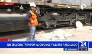 Joven muere arrollado por tren en Ate: Habría estado distraído por audífonos