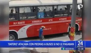 Los Olivos: detienen a sujeto que lanzaba piedras a microbuses en la Av. Universitaria