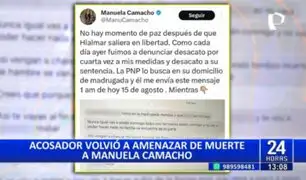 Acosador vuelve a amenazar a Manuela Camacho: "Así te vayas al fin del mundo, voy a dar contigo"