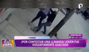 ¡Gritó desesperadamente!: Mujer forcejea con ladrón para evitar el robo de su celular en Tumbes