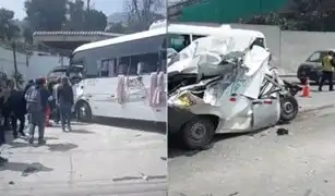 Múltiple choque en La Molina: bus impacta contra 4 vehículos y deja 10 heridos