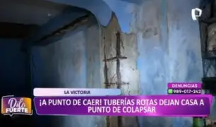 La Victoria: Vivienda al borde del colapso por tuberías rotas