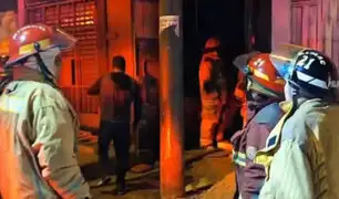 Incendio consumió una vivienda donde almacenaban gran cantidad de aceite en SJL