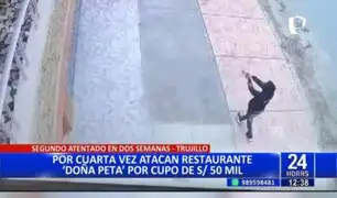 Terror en Trujillo: atacan por cuarta vez restaurante 'Doña Peta'