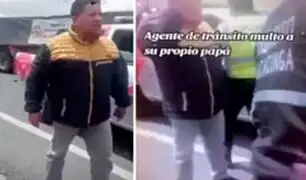 ¡Increíble! Policía multa a su propio padre quien lo tilda de "vago y mantenido"