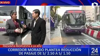 Corredor Morado planea reducir pasaje en tres rutas de transporte ¿Cuáles son?