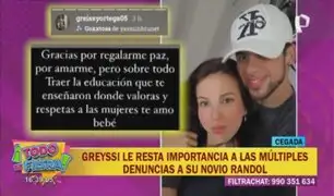 Greissy Ortega defiende a su pareja Randol Pastor pese a denuncias en su contra: "contigo me siento protegida"