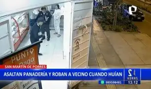 SMP: Delincuentes asaltan panadería y roban a vecino cuando huían