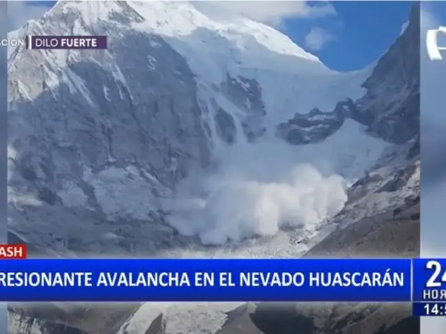 Impresionantes imágenes: Captan avalancha en nevado Huascarán