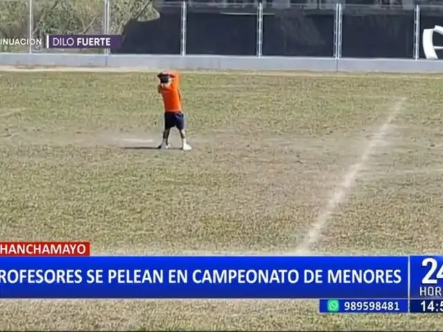 Profesores se agarran a golpes durante campeonato escolar en Chanchamayo