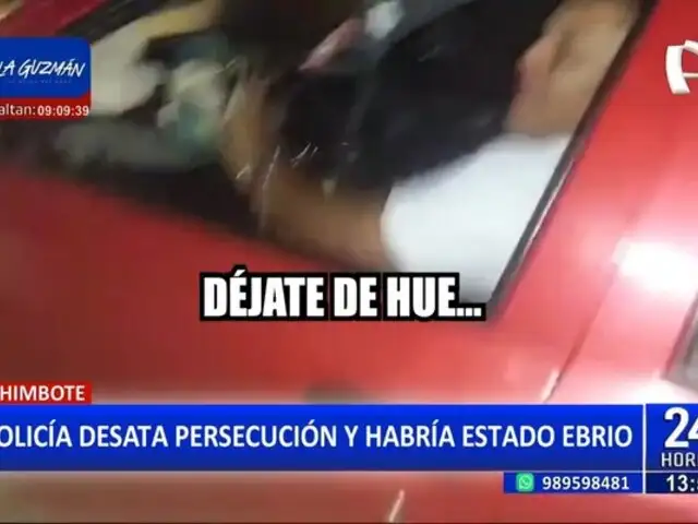 Chimbote: Policía en presunto estado de ebriedad desata persecución