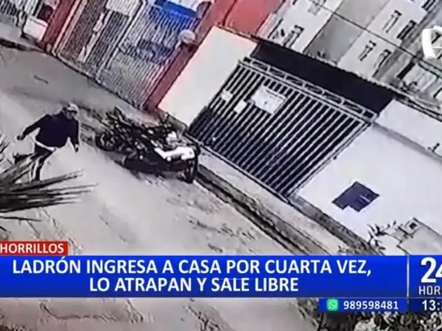 Chorrillos: Ladrón reincidente ingresa a casa por cuarta vez, lo atrapan pero es puesto en libertad