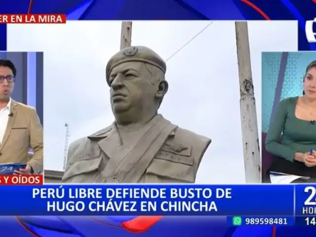 Perú Libre defiende busto de Hugo Chávez en Chincha: "Deberíamos estar muy agradecidos"