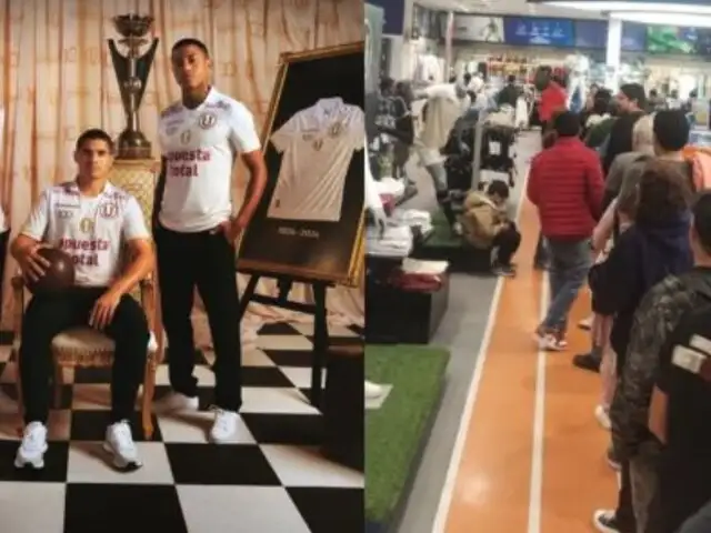 Hinchas de la ‘U’ hacen cola para comprar camiseta de los 100 años del club