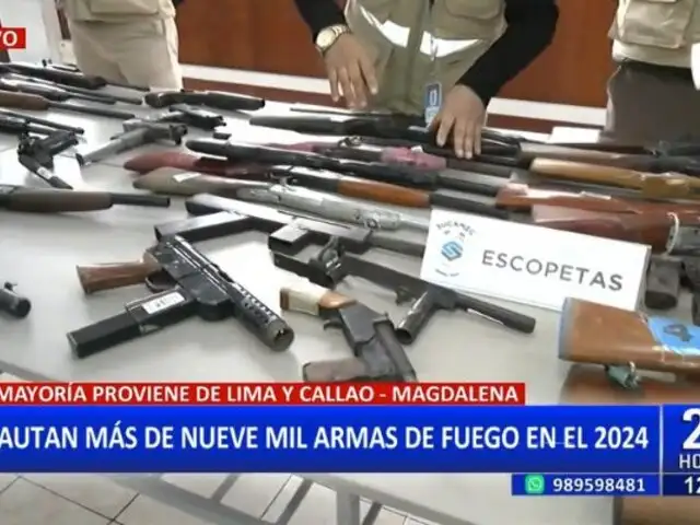 En lo que va del 2024: Sucamec incautó más de 9 mil armas de fuego a nivel nacional