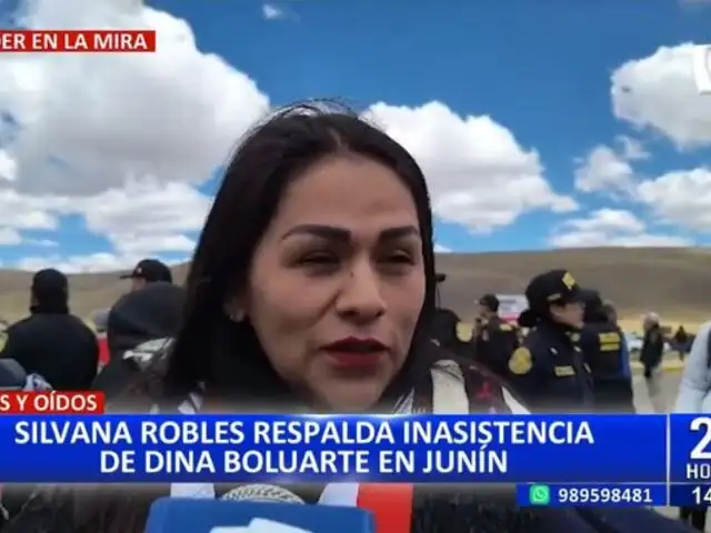 Silvana Robles sobre inasistencia de Dina Boluarte a Junín: "Estoy de acuerdo que no haya venido"