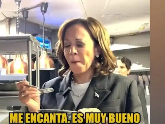 Kamala Harris encantada tras probar un plato de lomo saltado: “Está delicioso”