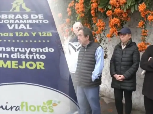 Miraflores: Por obras de mejoramiento en pistas vecinos rechazan asfalto y piden que sigan siendo de concreto