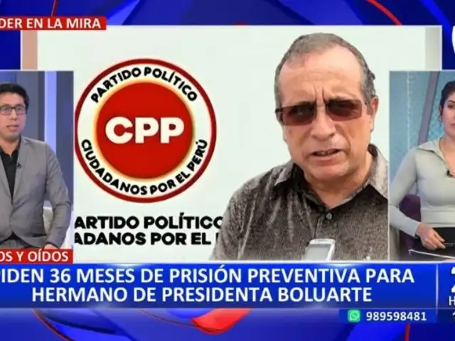 Abogado de Nicanor Boluarte cuestiona citación para audiencia de prisión preventiva: "Es bastante pronto"