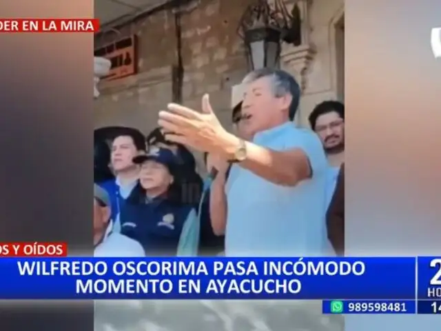 Wilfredo Oscorima pasa incómodo momento: Le gritan "Rolex" en la Plaza Mayor de Ayacucho