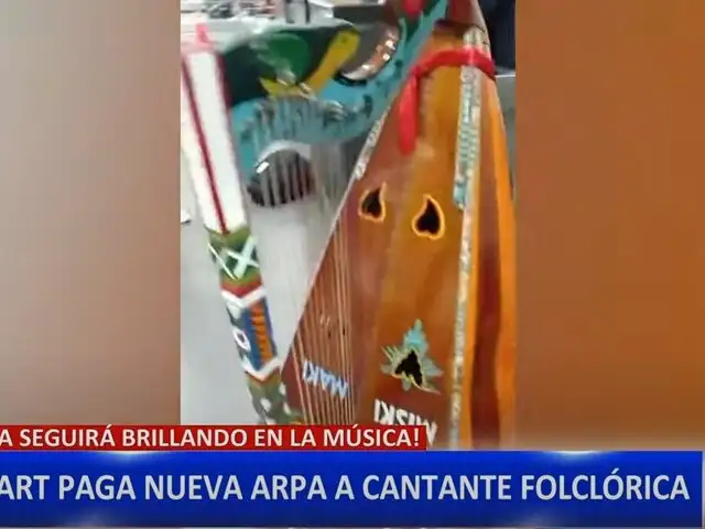 Aerolínea JetSMART indemniza a cantante folclórica tras dañar su arpa durante viaje