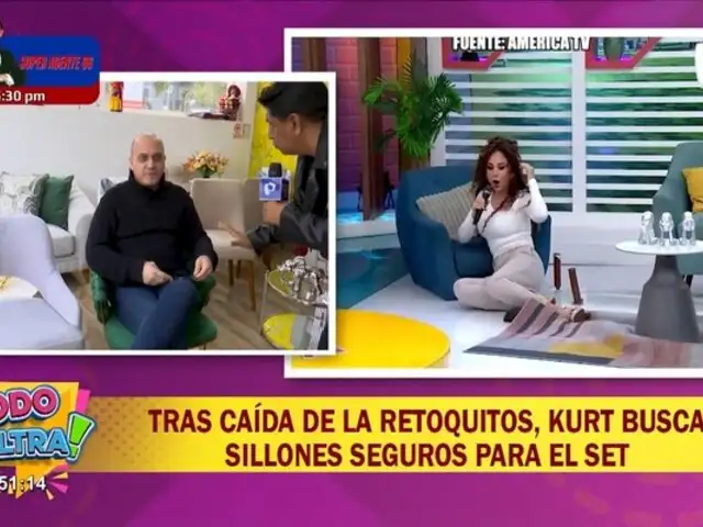 Tras caída de la retoquitos, Kurt Villavicencio busca sillones seguros para el set de Todo se Filtra