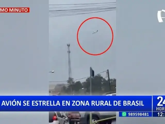 ¡De terror! Avión repleto de pasajeros se estrella en zona rural de Brasil