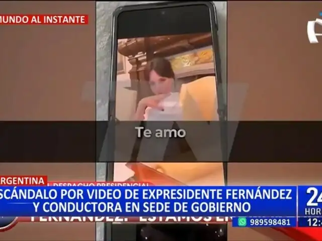 Argentina: Filtran video de expresidente Alberto Fernández con conductora de TV